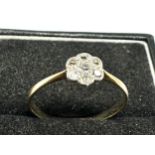 antique 18ct gold diamond ring weight 1.2g