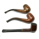 3 vintage pipes inc petersons , bruyere ,meerscham lined