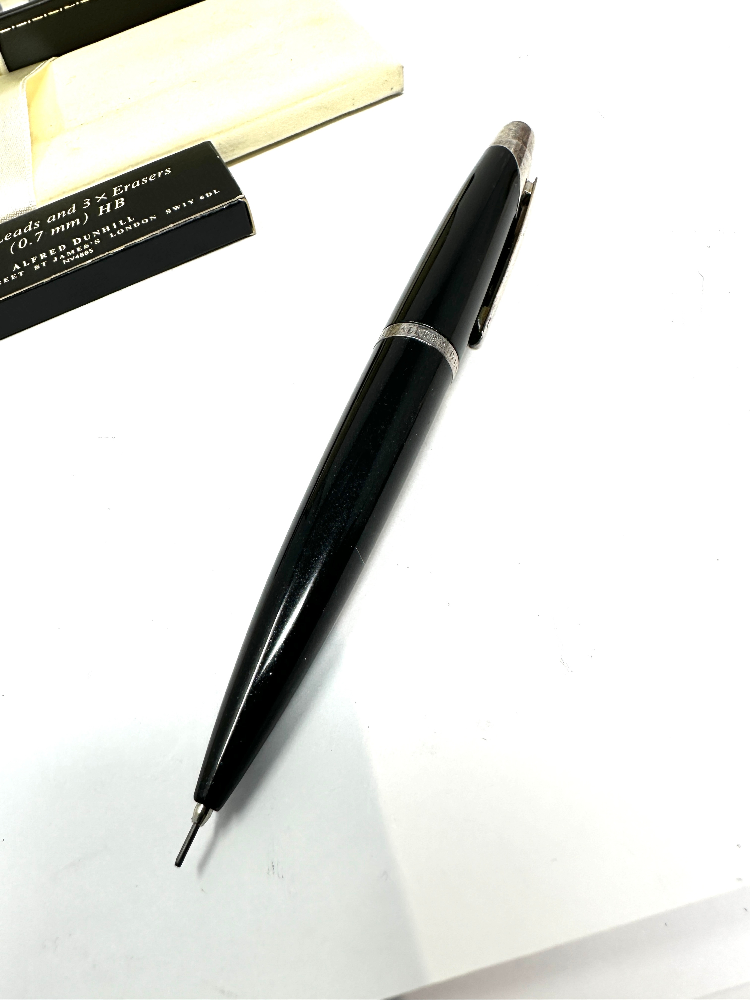 original boxed alfred Dunhill black Blue cased Mechanical Propelling Pencil Boxed with refills - Image 2 of 4