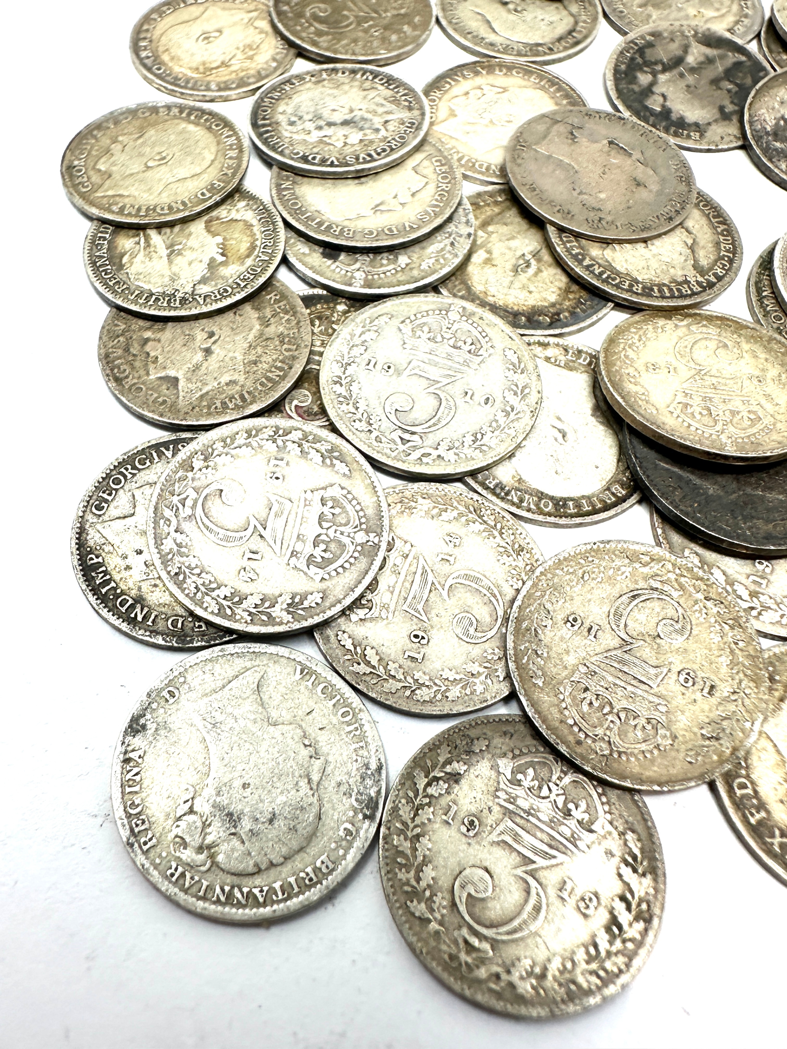 selection of pre 1920 silver three pence coins - Image 3 of 5