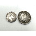 William IV 1833 maundy silver 2 penny & 1 penny coins high grade