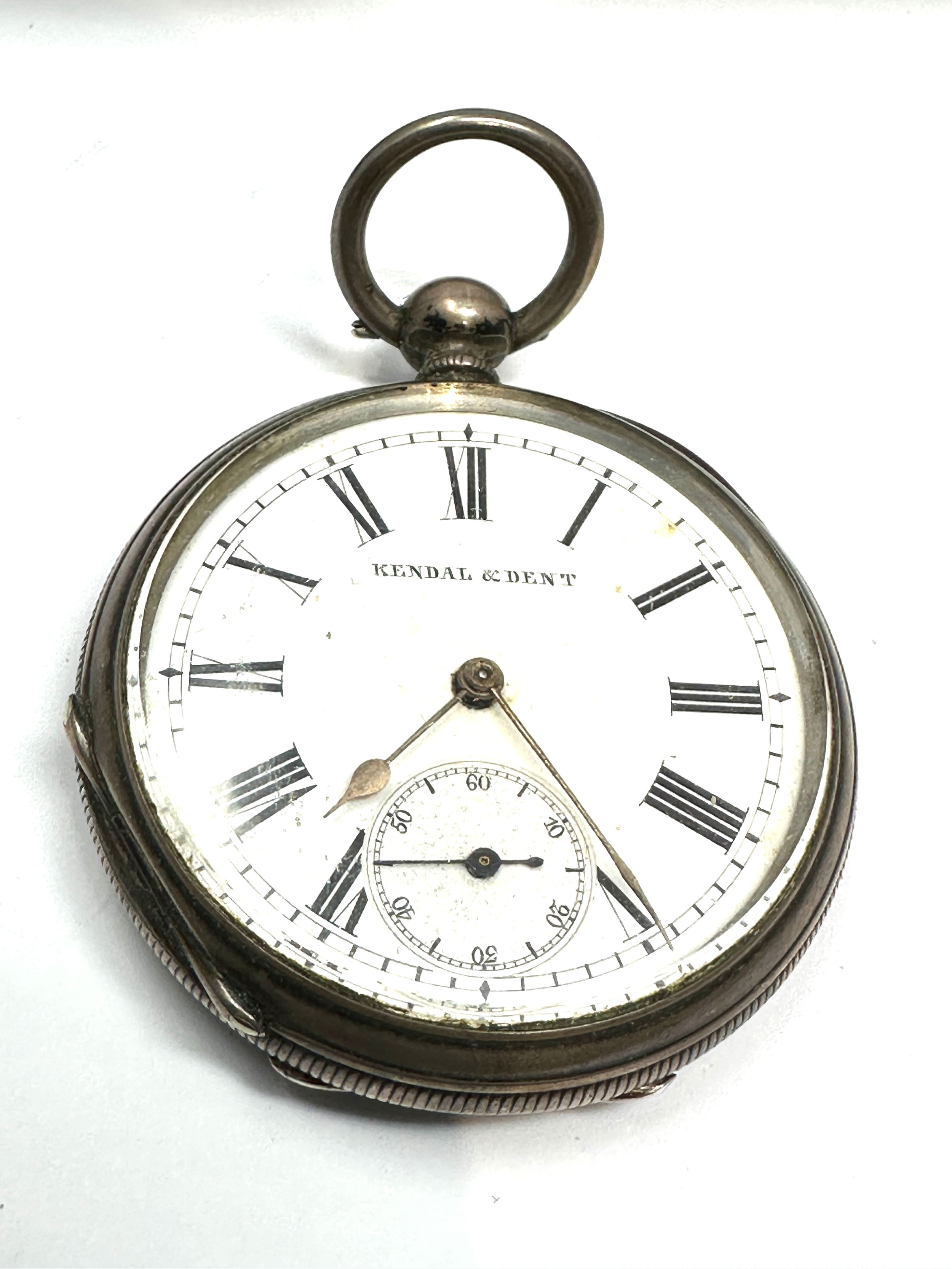 Antique silver travel case & open face pocket watch the watch is not ticking - Image 3 of 4