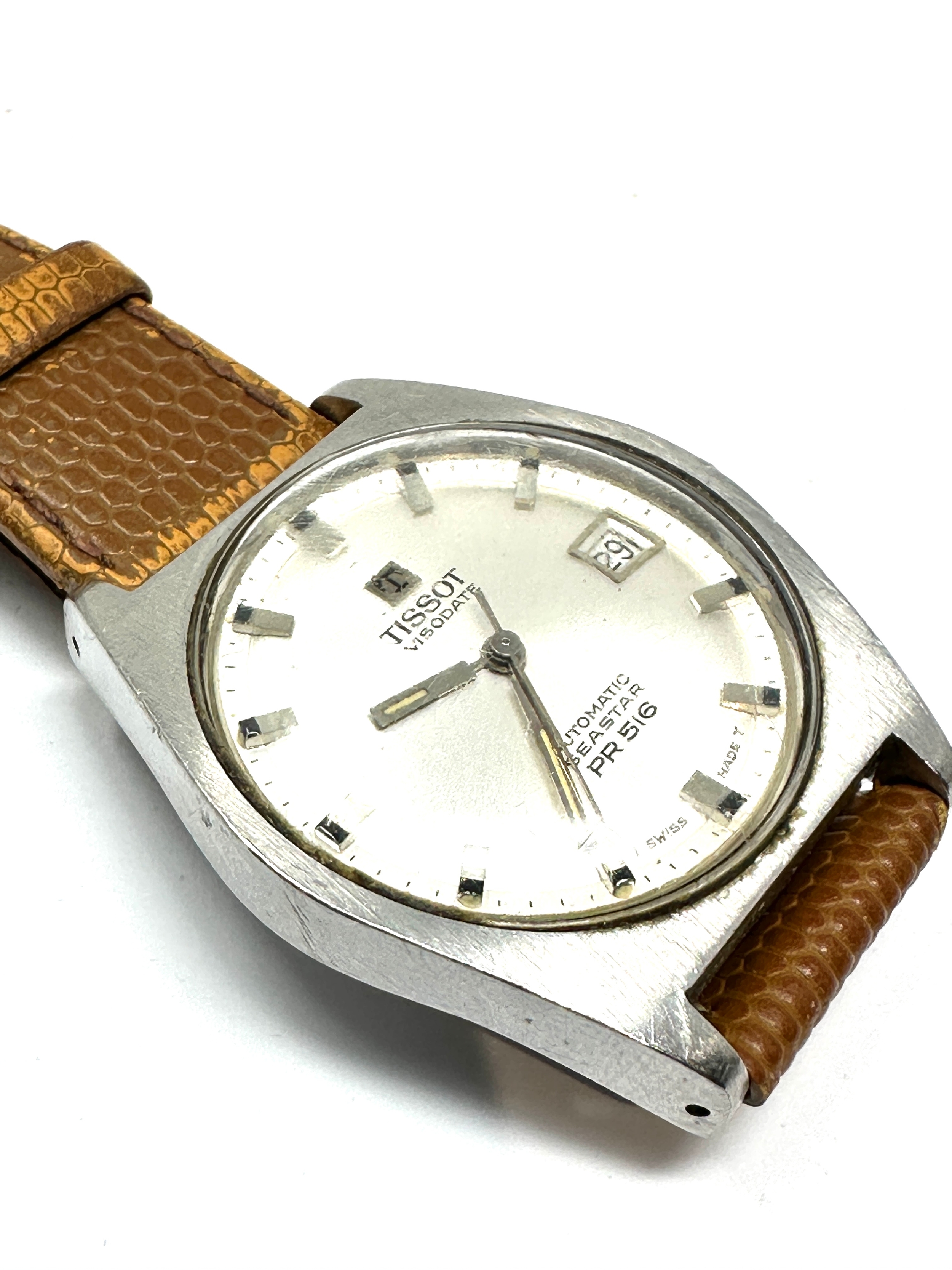 Vintage tissot visodate automatic seastar pr156 gents wristwatch the watch is ticking - Image 3 of 4