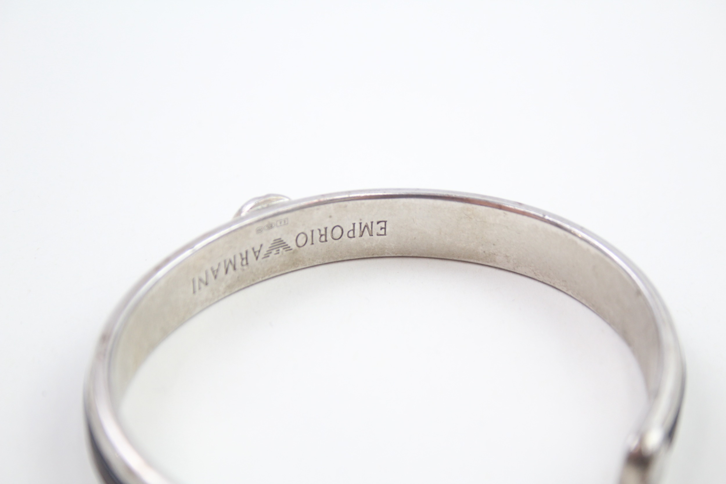 A silver bangle by Emporio Armani (40g) - Image 4 of 5