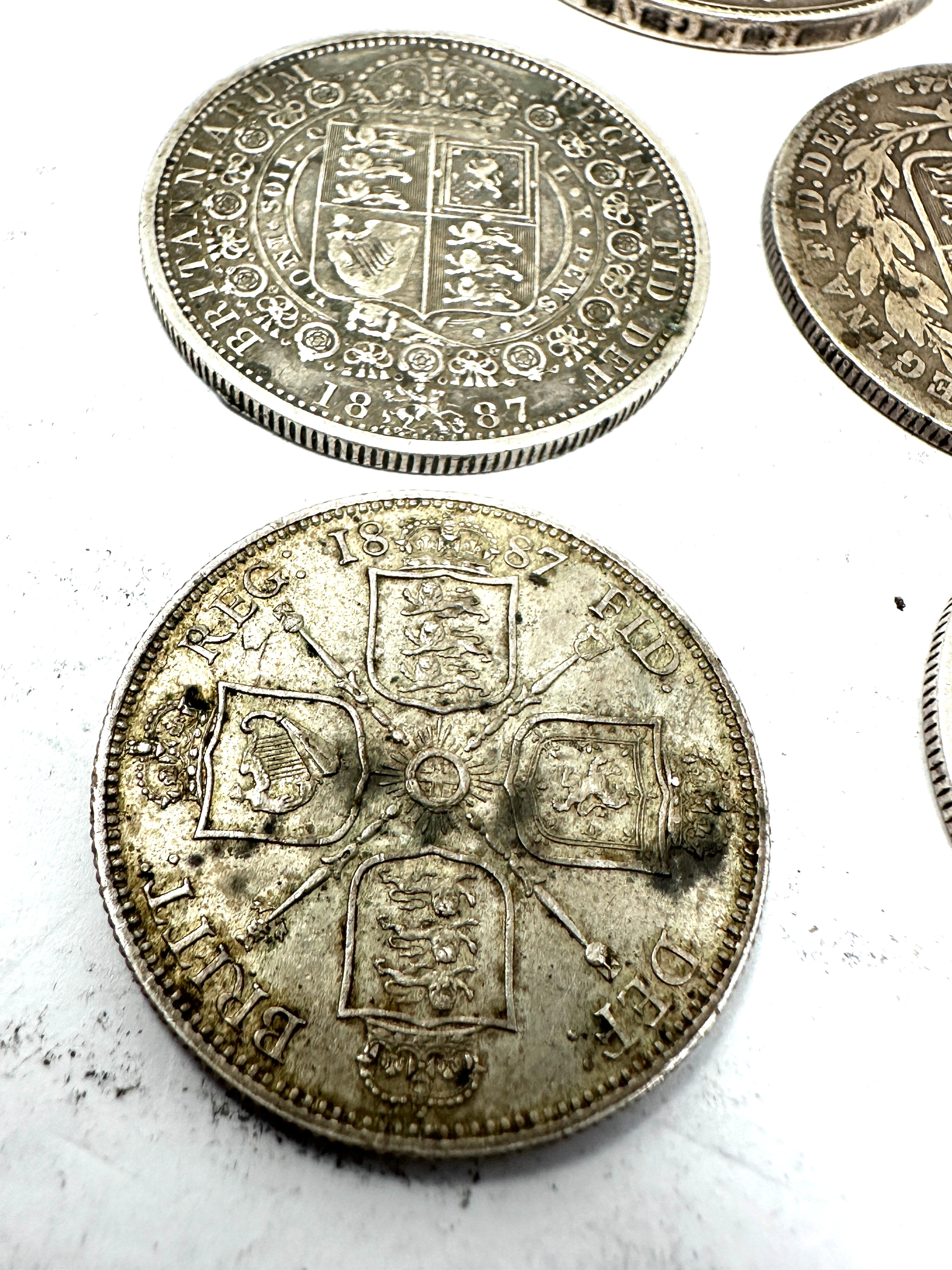 Victorian silver coins inc crown half crowns & florins - Image 6 of 6