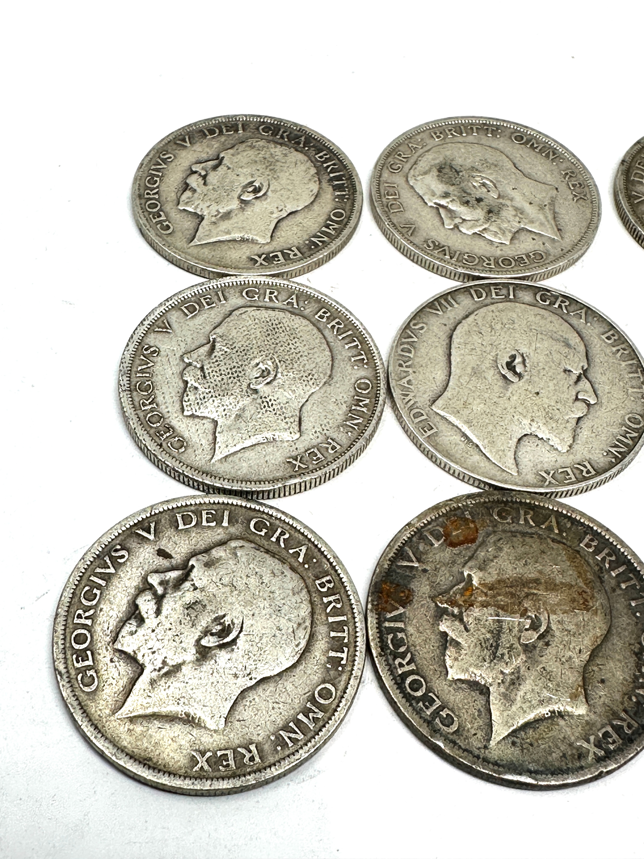 9 antique george v silver half crowns - Image 2 of 4