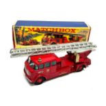 Lesney Matchbox King Size K-15 Merryweather Fire Engine Darker Red with Box