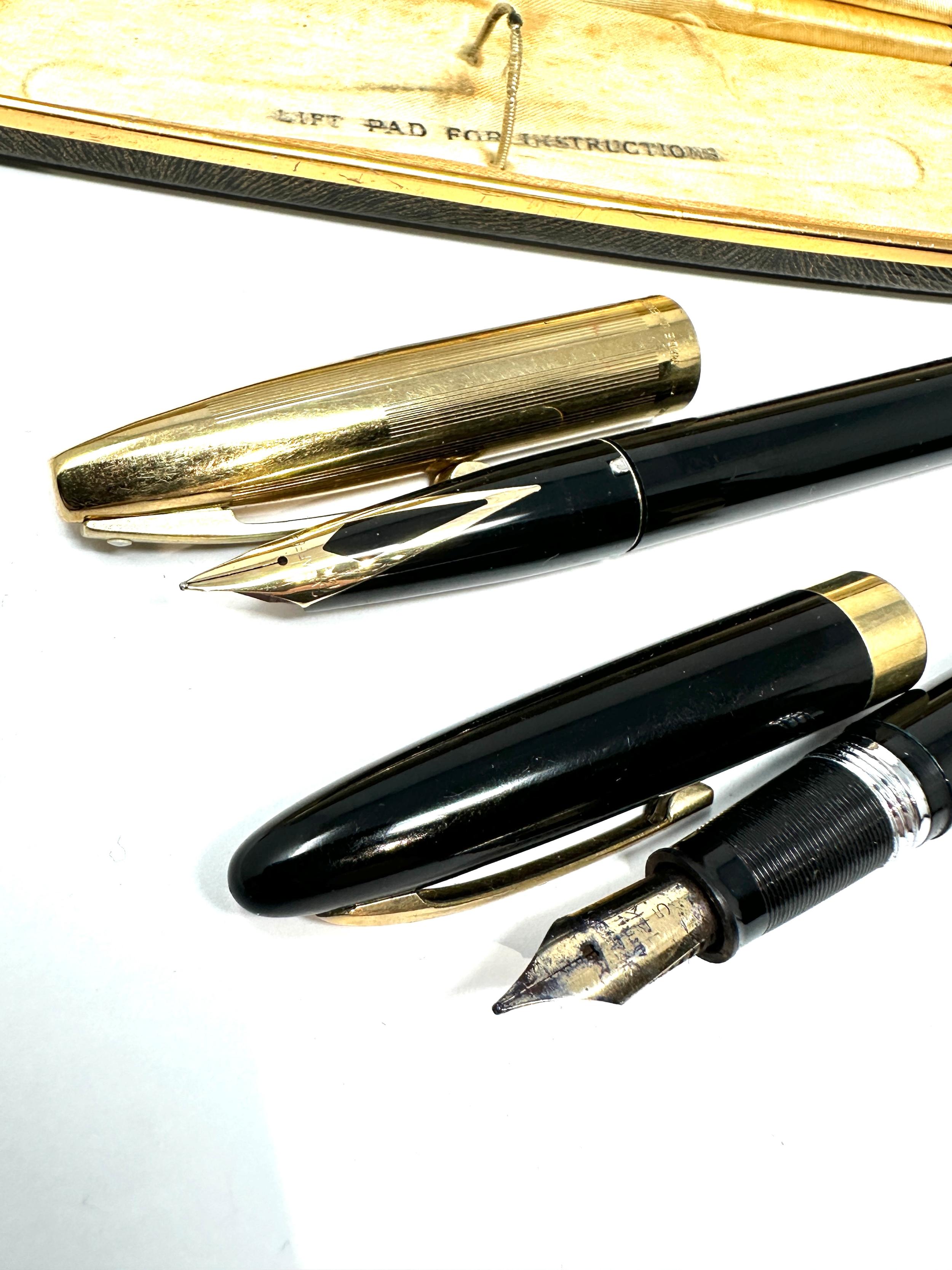 2 Vintage 14ct gold nib sheaffer fountain pens - Image 3 of 4