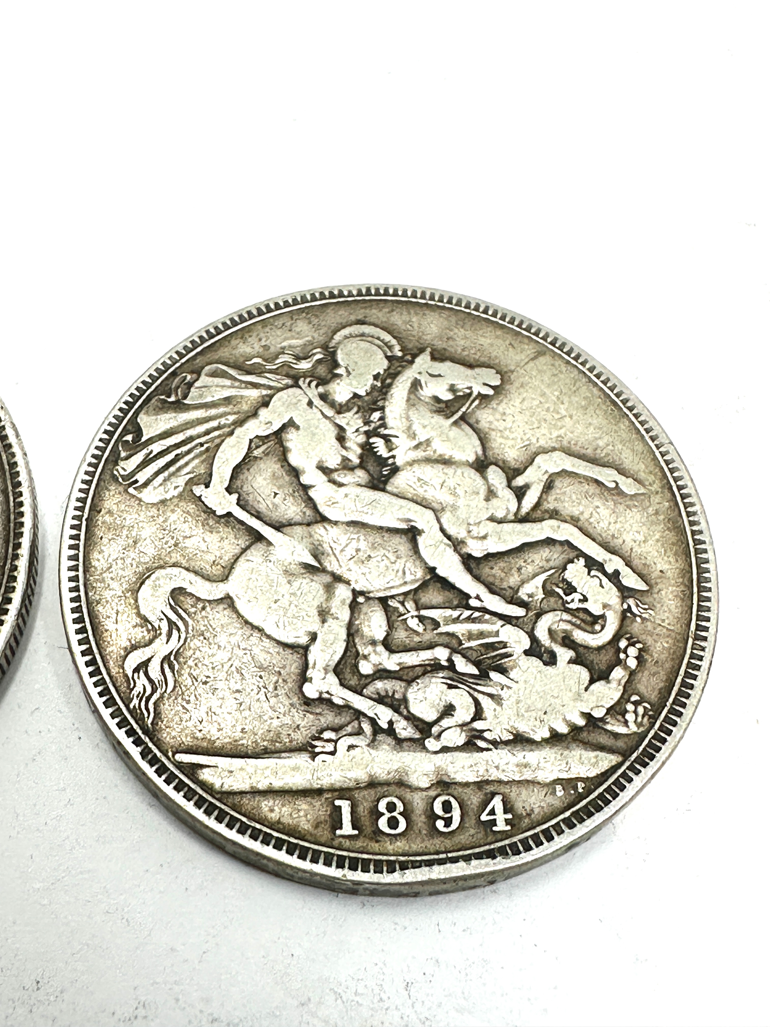 2 victorian crowns 1894 & 1889 - Image 4 of 4