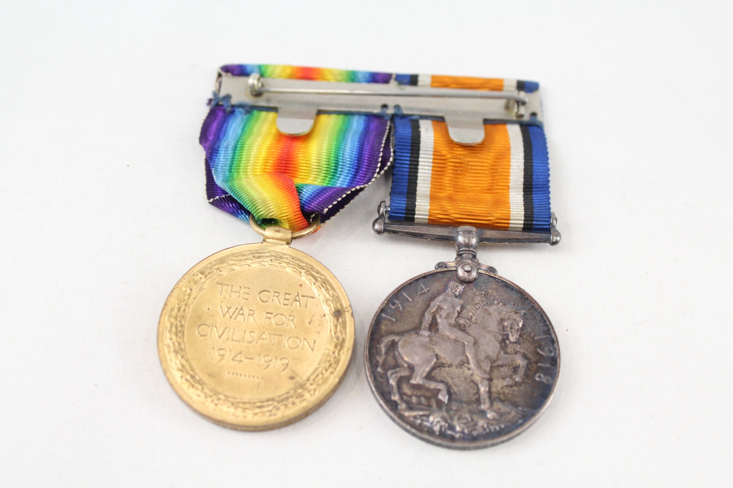 WW1 Mounted Medal Pair Officer Named Lieut. A.V Woodman R.N.V.R - Image 4 of 4