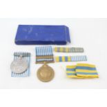 Boxed ER.II Korea Medal Pair & Ribbon Bar Queens Korea Named 22493450 Pte. P