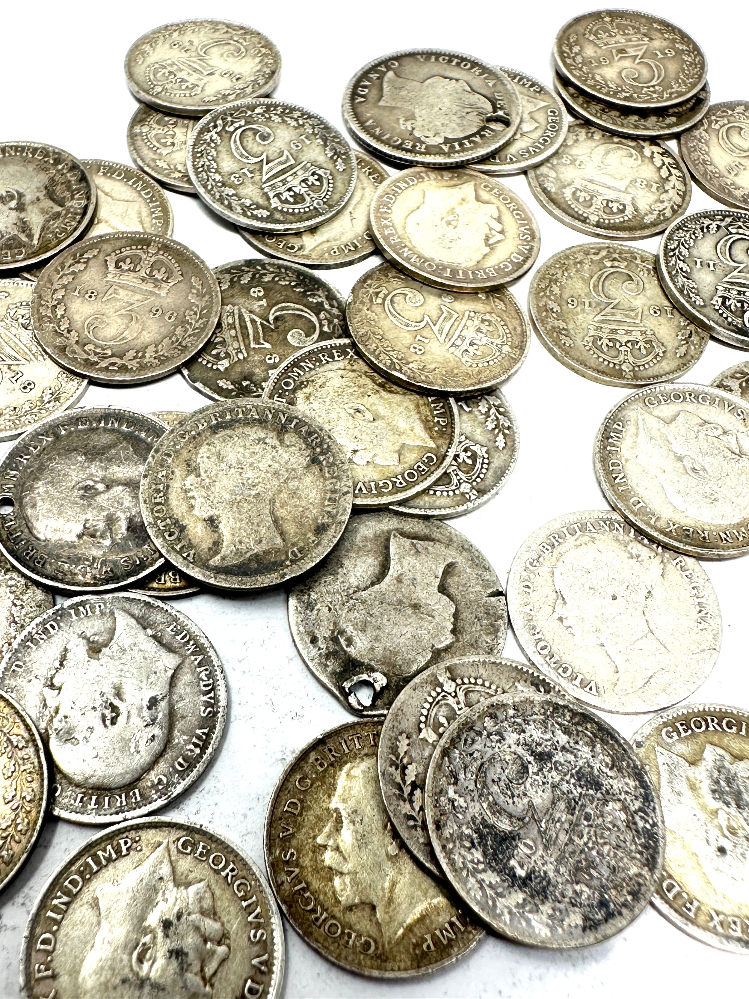 selection of pre 1920 silver three pence coins - Image 3 of 4