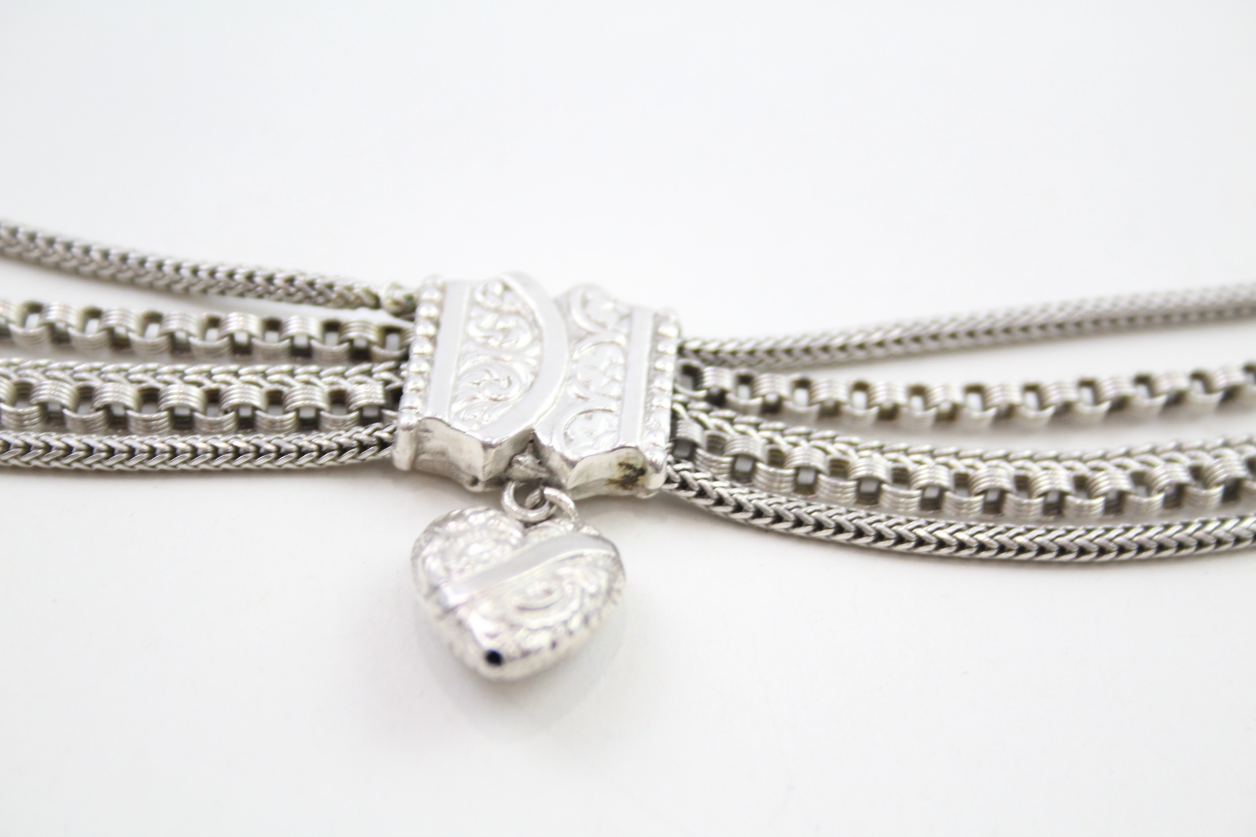 A Victorian silver decorative Albertina bracelet conversion (25g) - Image 4 of 5