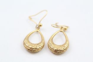 10kt gold vintage teardrop earrings (2.3g)
