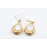 10kt gold vintage teardrop earrings (2.3g)