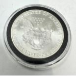 1991 American 1oz Fine Silver Liberty Eagle $1 One Dollar Coin in original sealed case