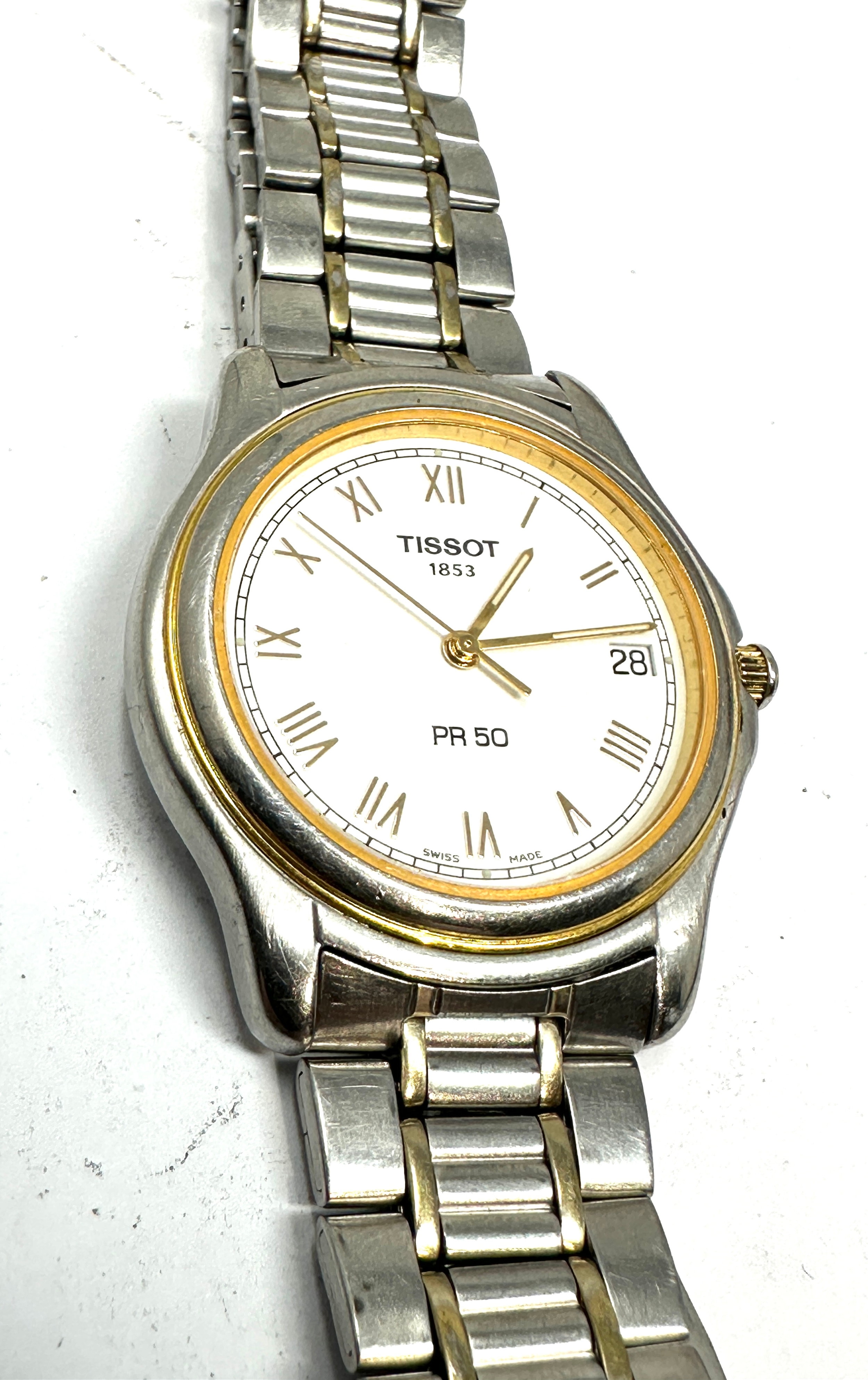 Gents Tissot 1853 pr50 date quartz wristwatch the watch is ticking - Bild 2 aus 5