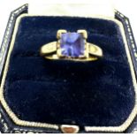 18ct gold tanzanite ring weight 4.4g