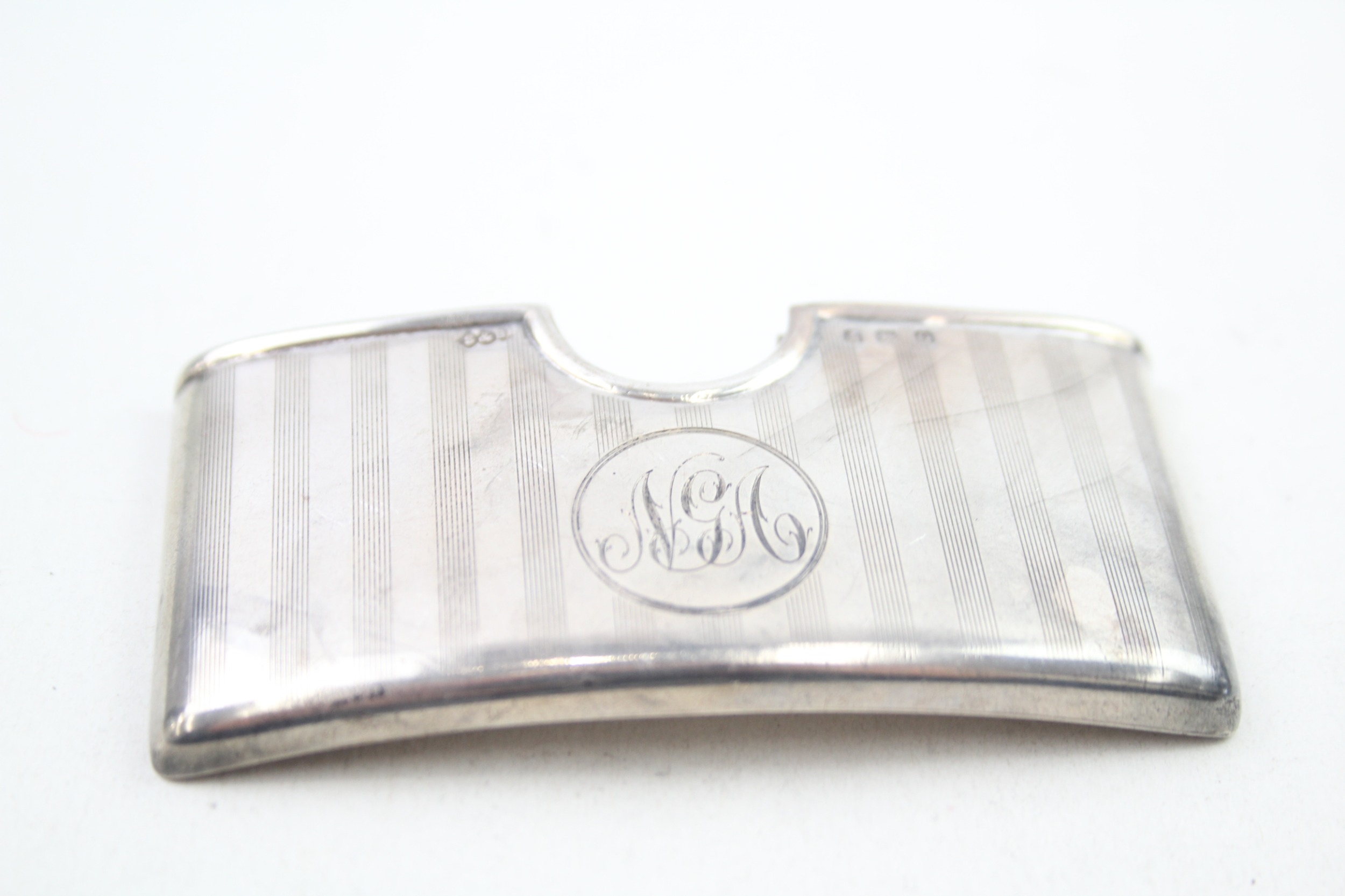 .925 sterling curved calling card case