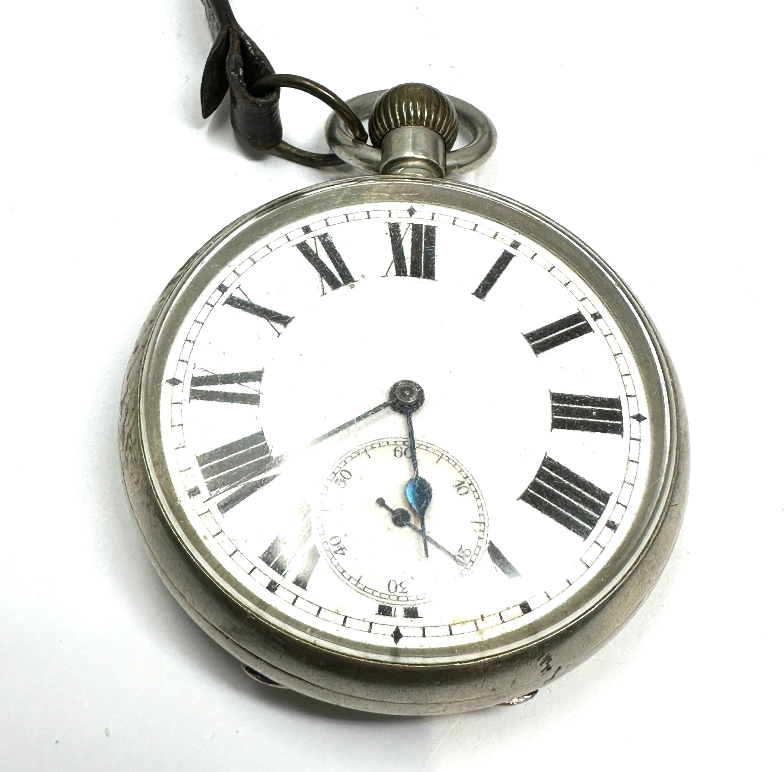 Antique military arrow marked open face pocket watch j.w.benson london the watch is ticking - Image 2 of 5