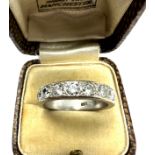 Fine 18ct white gold diamond half eternity ring est 1ct diamonds weight 8g boxed