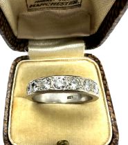 Fine 18ct white gold diamond half eternity ring est 1ct diamonds weight 8g boxed