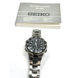 Gents Duo display quartz seiko chronograph ho23-00f0 wristwatch the watch is ticking