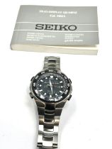 Gents Duo display quartz seiko chronograph ho23-00f0 wristwatch the watch is ticking