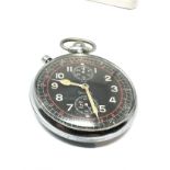 German Hanhart Kriegsmarine KM Chronograph Pocket Watch U-boat Navy the watch is ticking