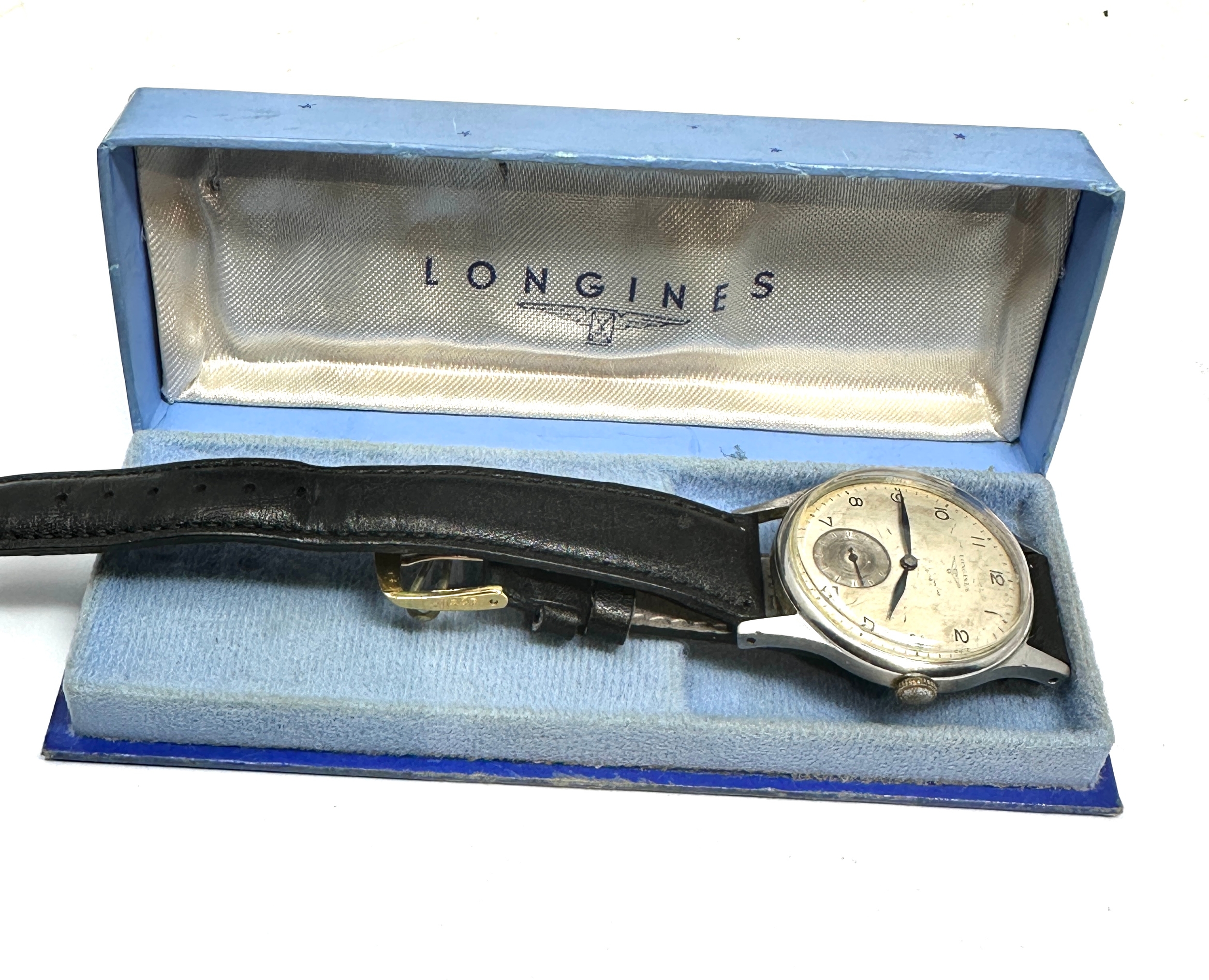 Original boxed vintage Longines gents wristwatch the watch is ticking