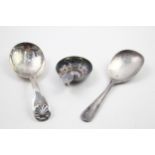 3 x .925 sterling caddy spoons inc georgian