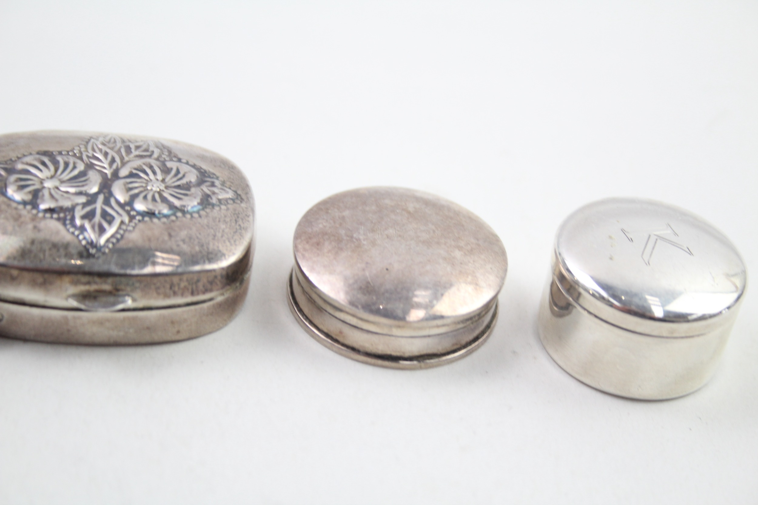 4 x .925 sterling silver pill / trinket dishes - Image 4 of 5