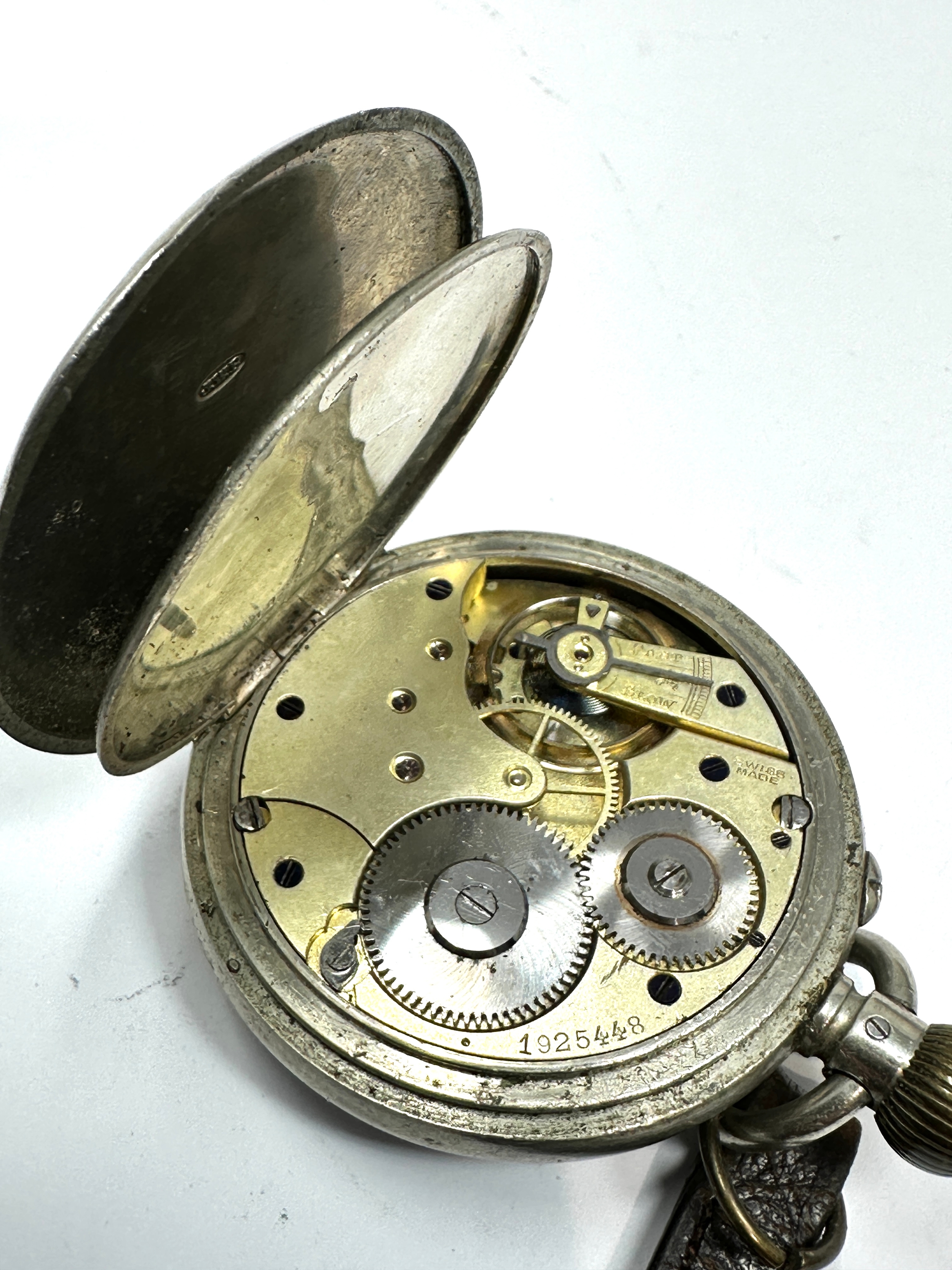 Antique military arrow marked open face pocket watch j.w.benson london the watch is ticking - Image 5 of 5