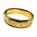 Vintage 1/5 9ct rg gold bangle weight 31g