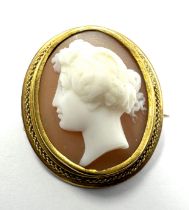 Antique gold framed cameo brooch weight 4.5g