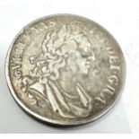 1696 William III Early Milled Silver Crown,