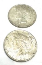 2 1922 peace dollars