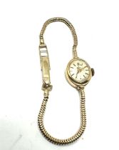 ladies 9ct gold rolex tudor wristwatch weight 11g the watch is ticking