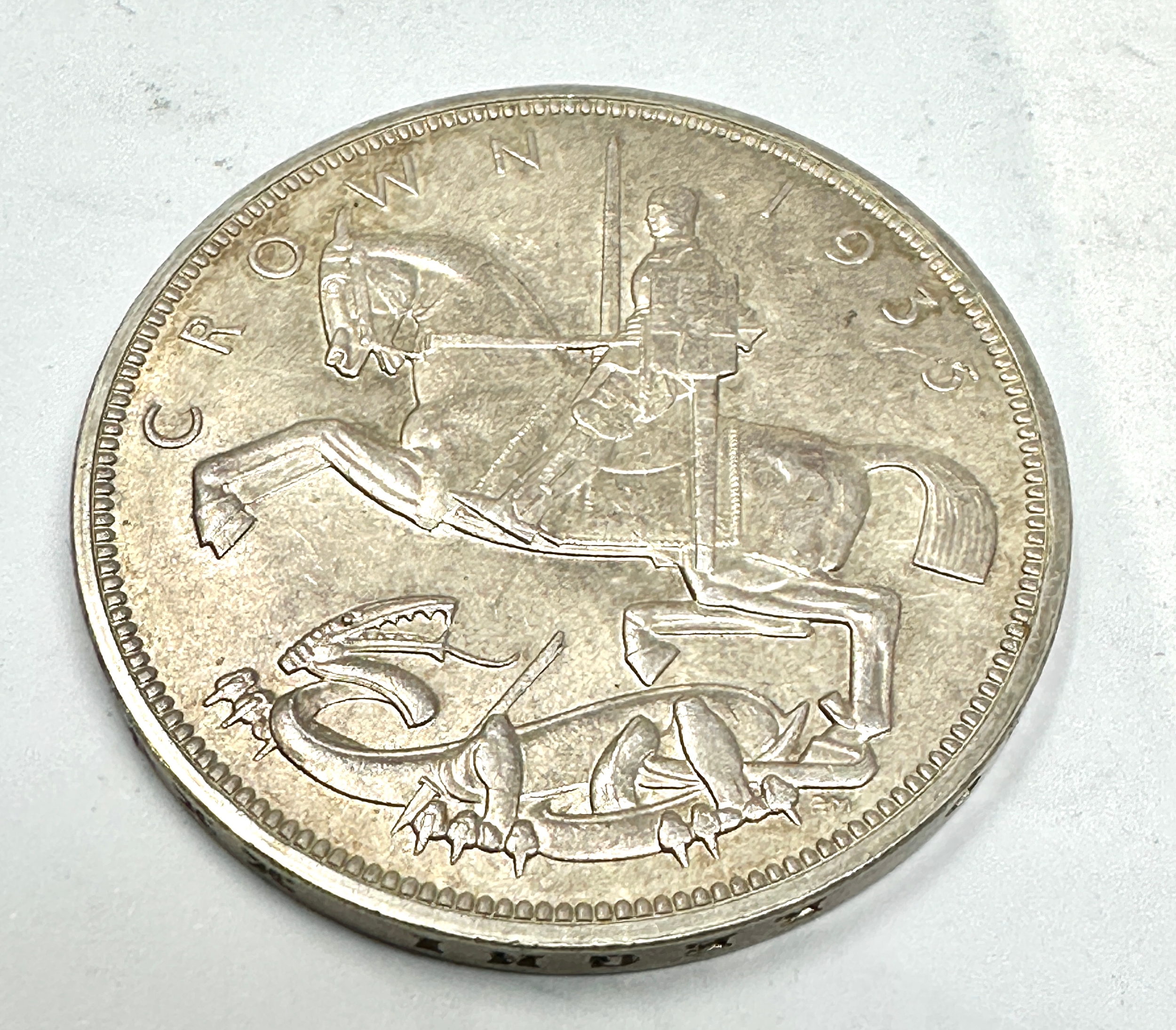 1935 King George V Rocking Horse Silver Jubilee Crown high grade coin - Image 2 of 2