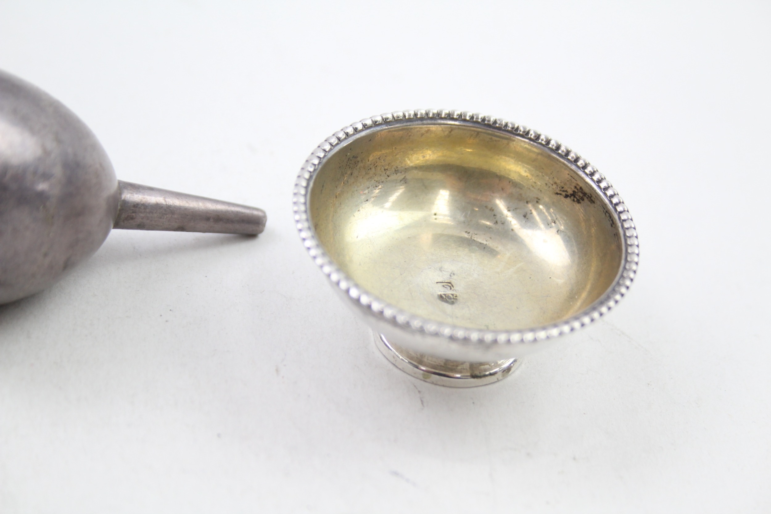 3 x .800 & .925 sterling dishes & funnel - Image 4 of 4