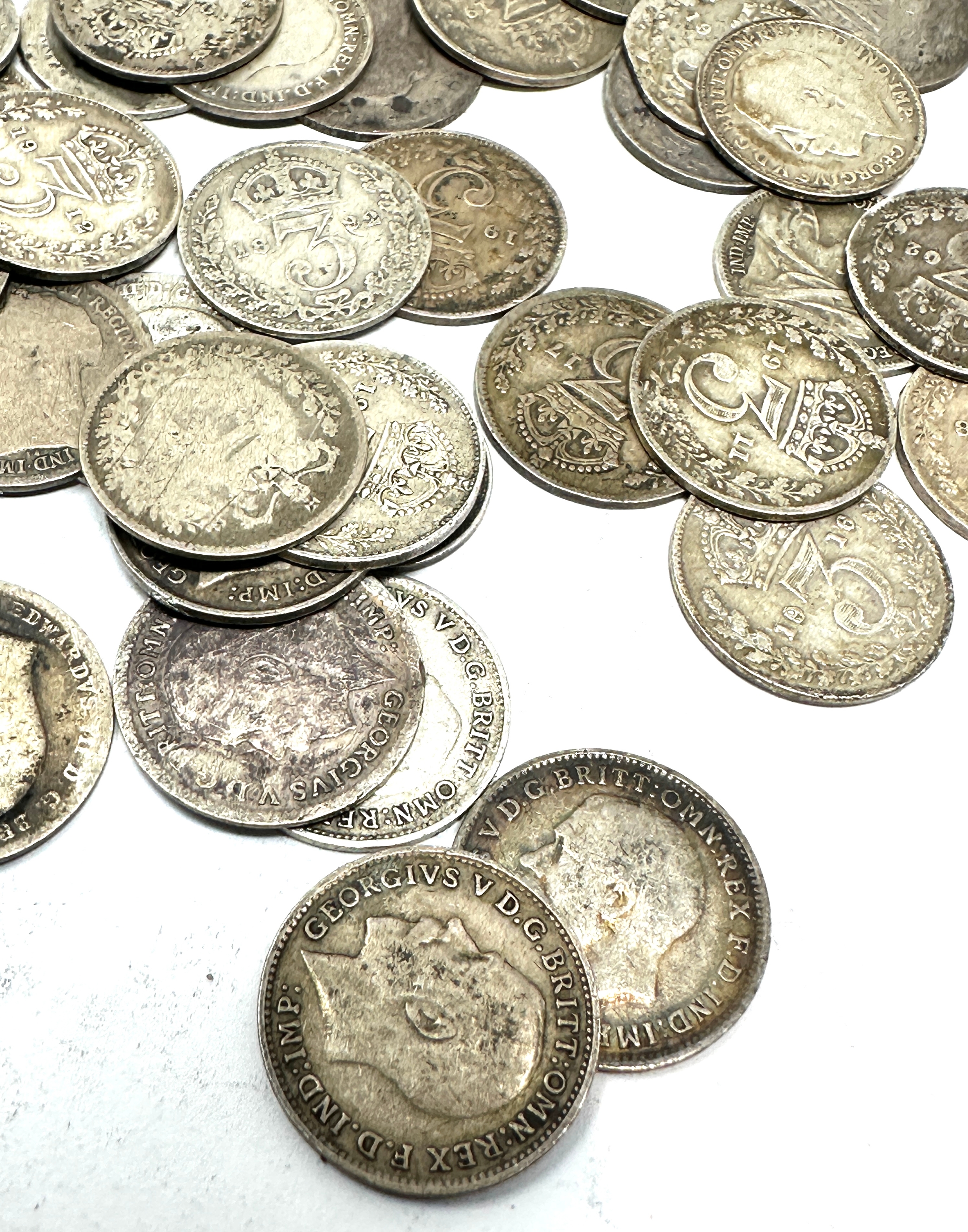 selection of pre 1920 silver three pence coins - Image 3 of 5