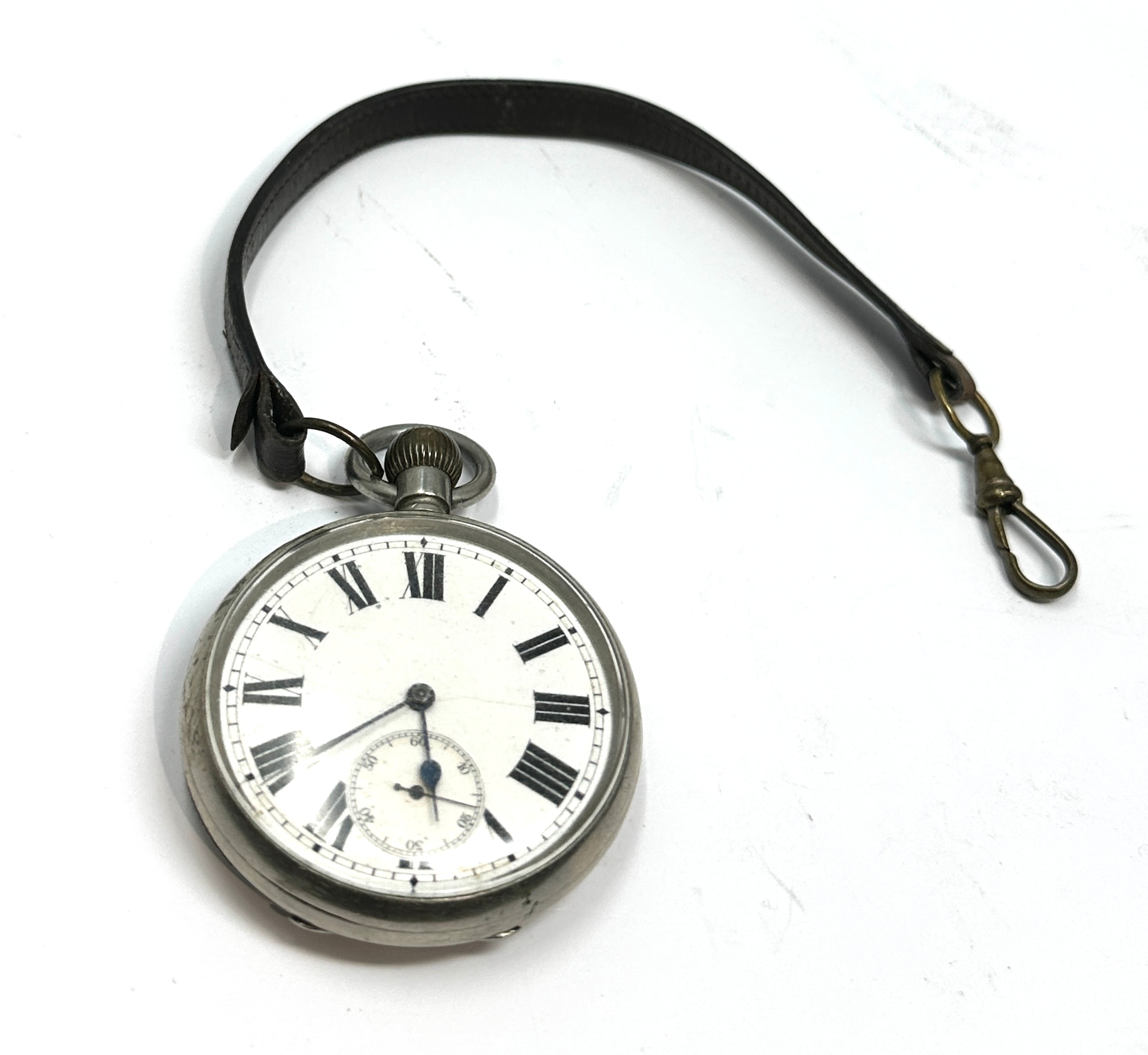 Antique military arrow marked open face pocket watch j.w.benson london the watch is ticking