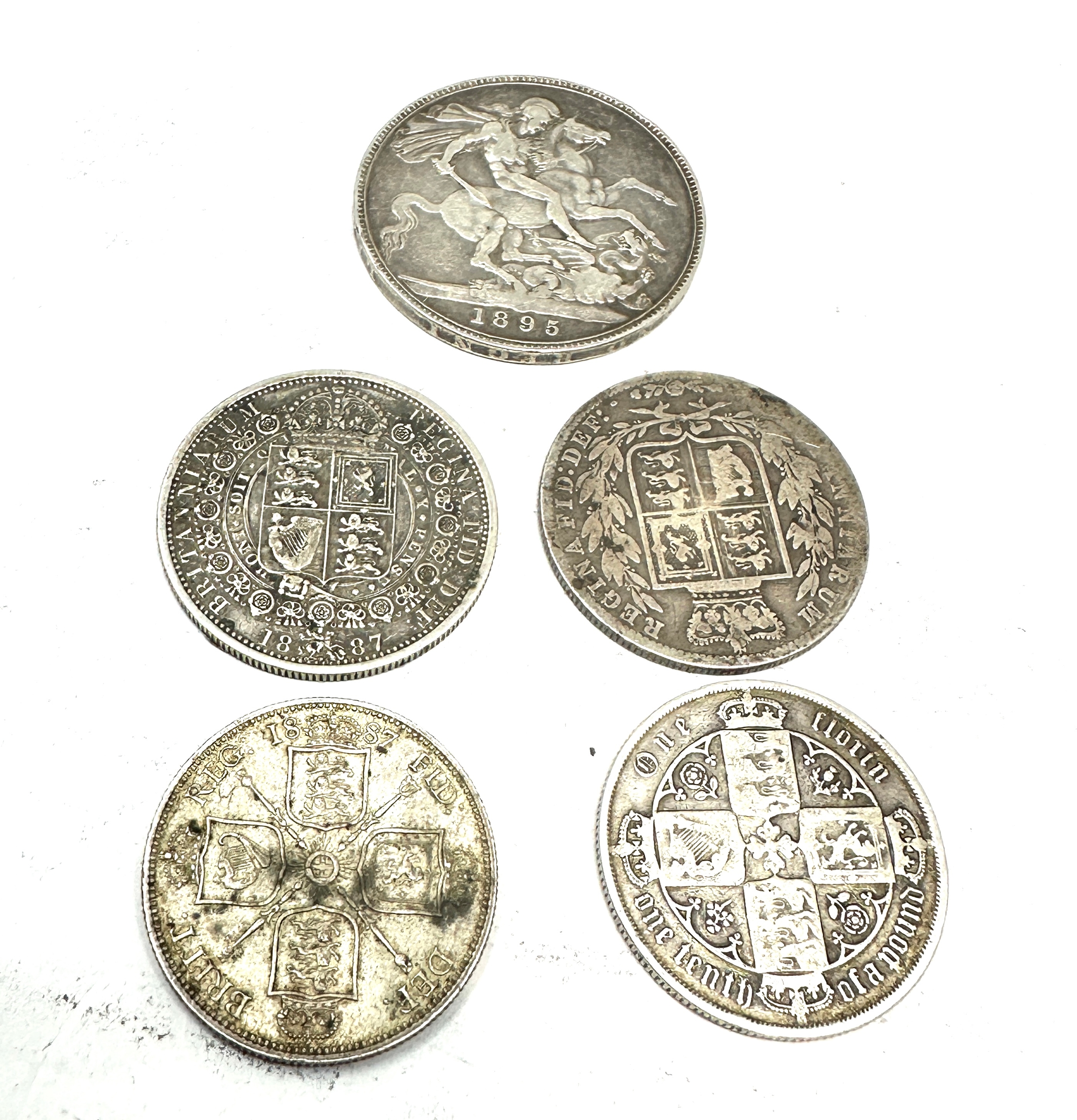 Victorian silver coins inc crown half crowns & florins - Image 2 of 6