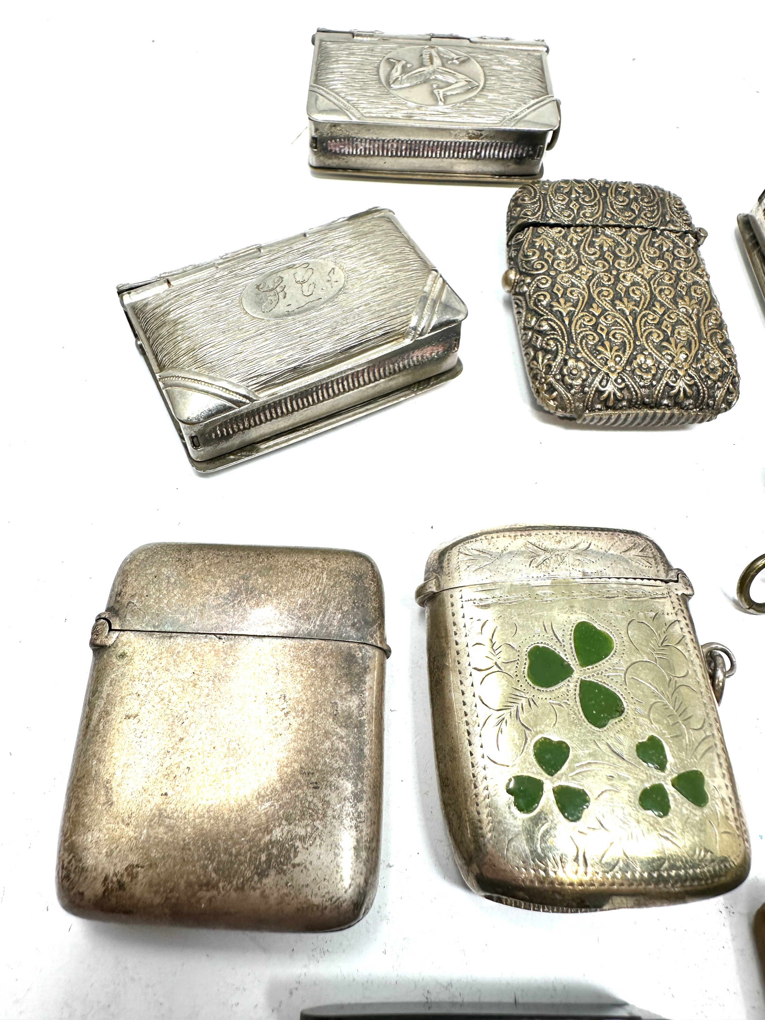 selection of antique vesta cases - Image 3 of 5