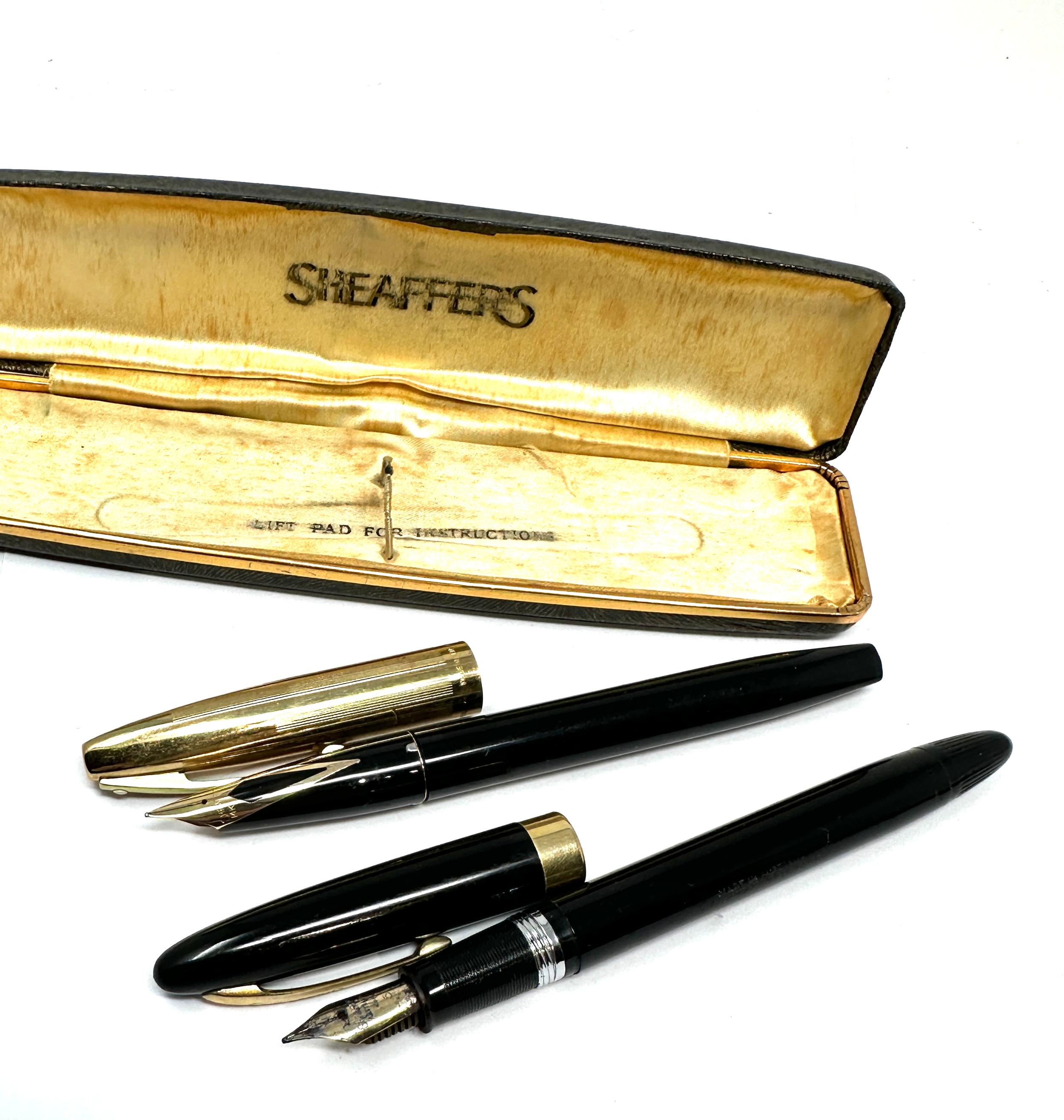 2 Vintage 14ct gold nib sheaffer fountain pens - Image 2 of 4