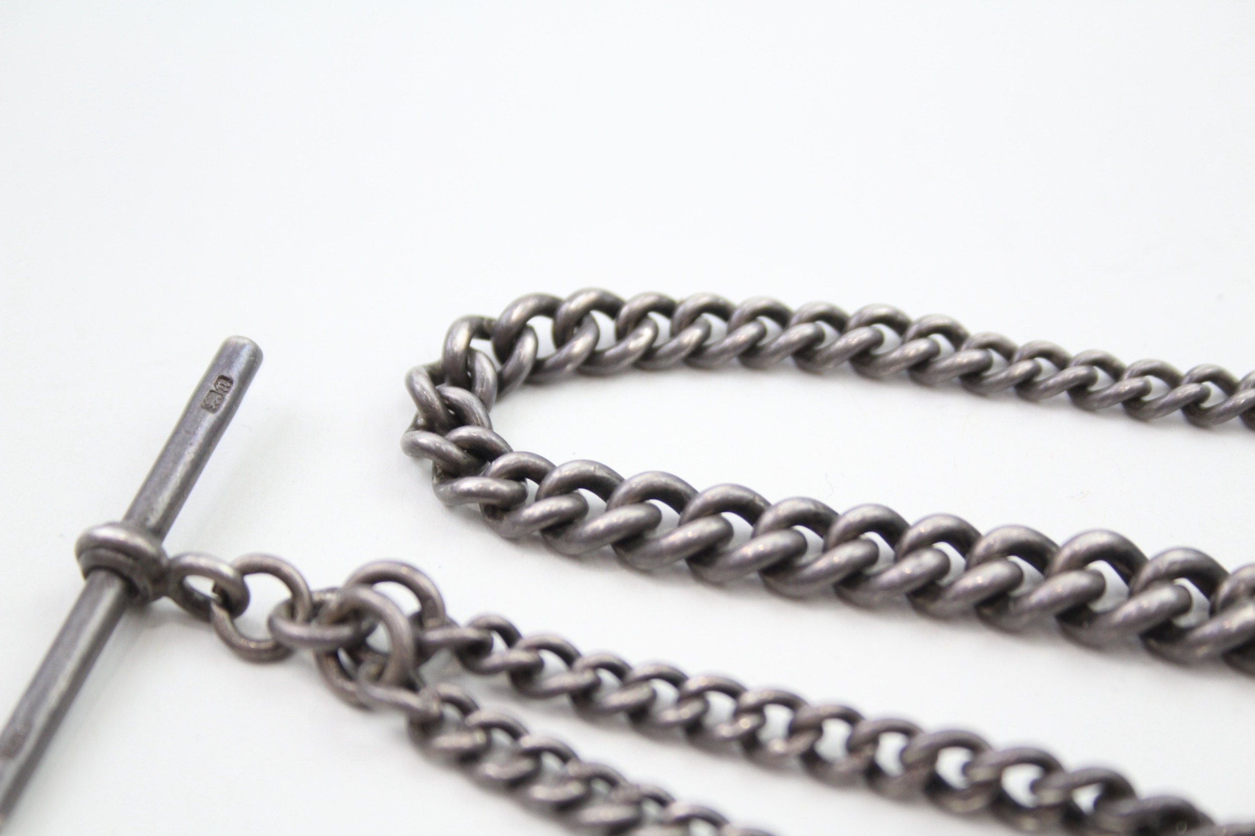 A silver Albert watch chain (43g) - Image 4 of 6