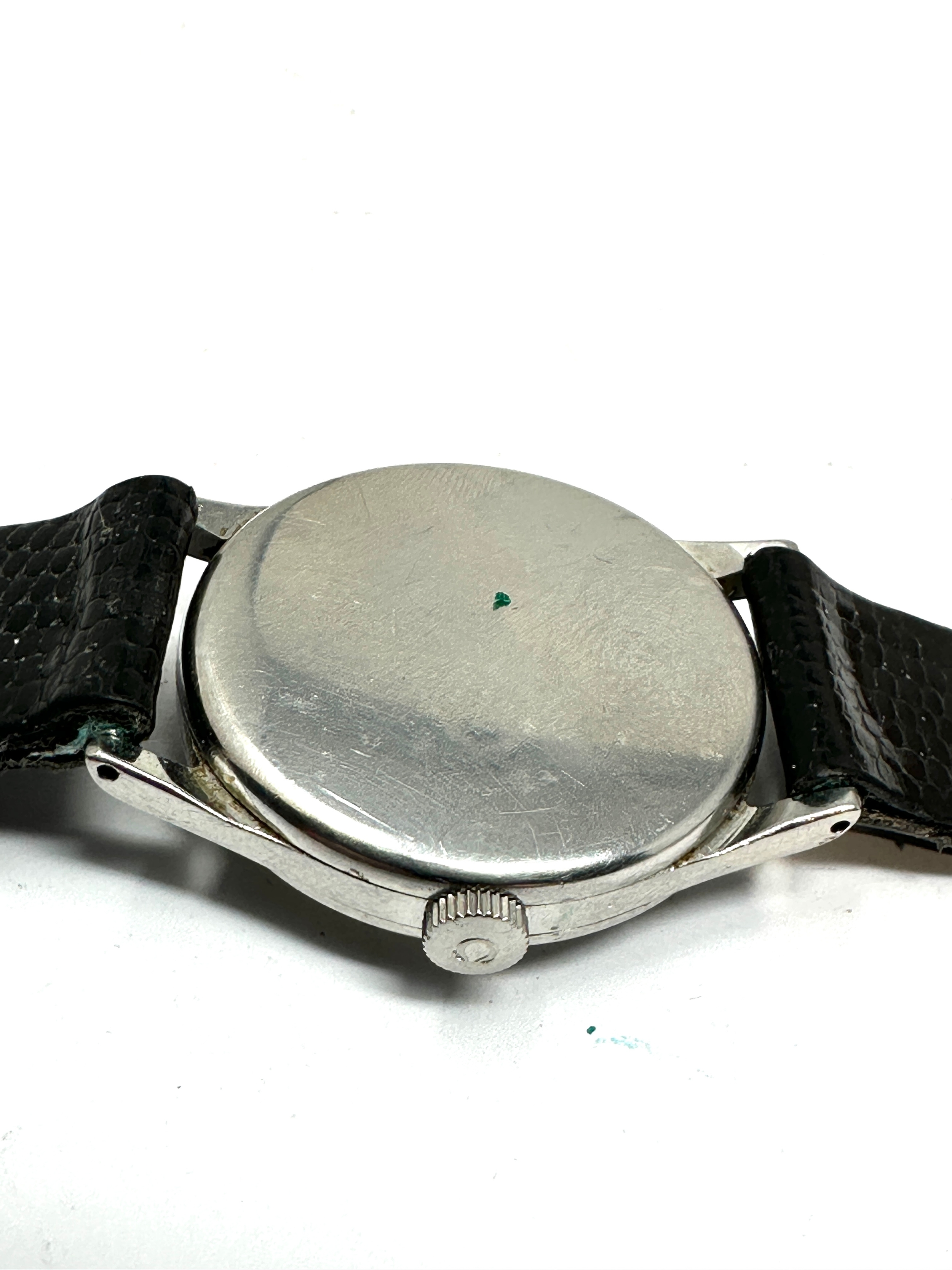 Vintage Omega manual wind gents wristwatch cal 266 steel cased crack to glass the watch is ticking - Image 5 of 5