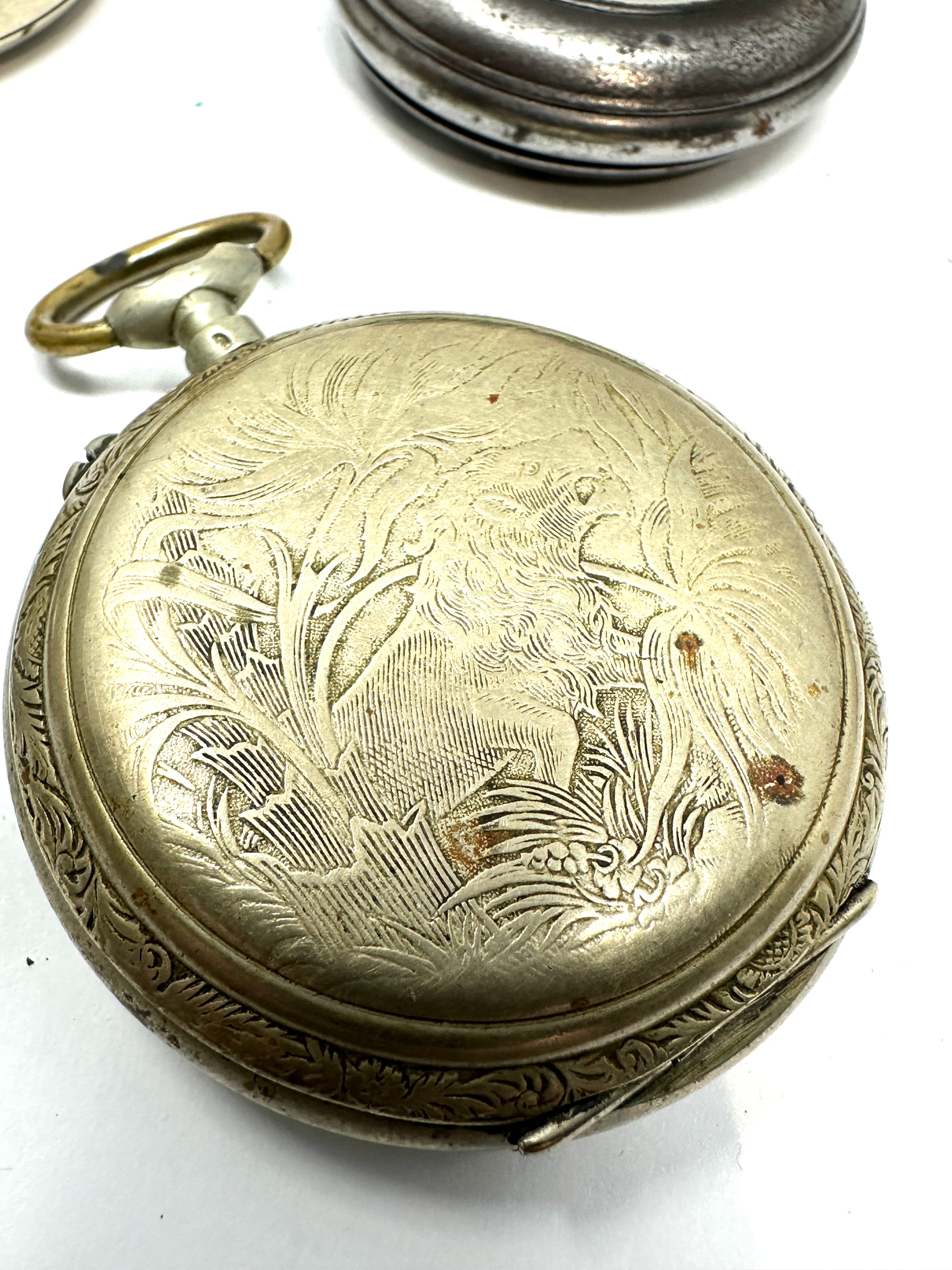 4 Vintage pocket watches cyma brialle & roskopfe etc spares or repair - Image 4 of 6