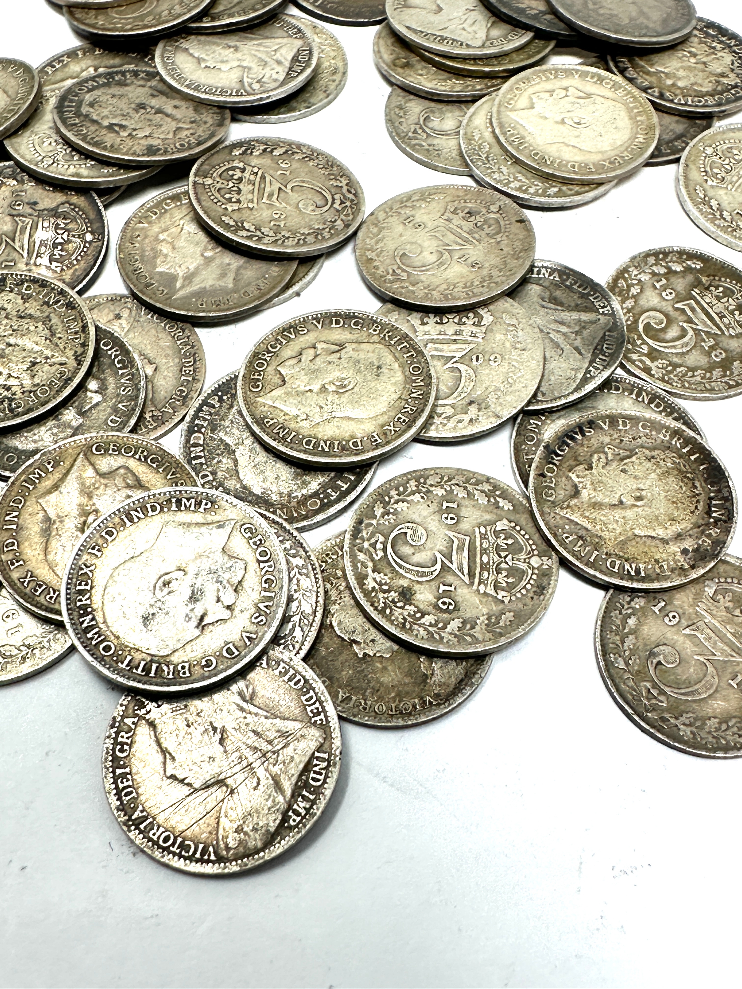 selection of pre 1920 silver three pence coins - Image 3 of 4