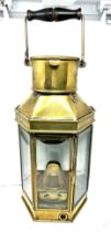 Large Circa 1941 Brass Lantern Named L.S.Co Ltd 1941 measures approx 41cm tall